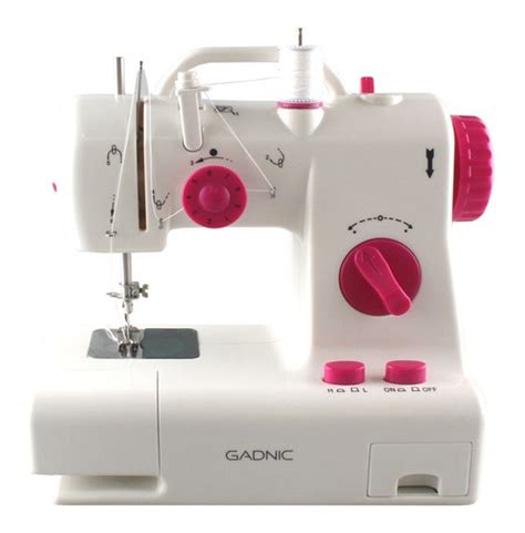 Máquina de coser recta Gadnic MAQCOS13 portable blanca y rosa 220V