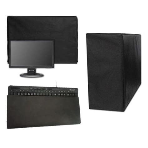 Kit 3 Capas para CPU Computador Teclado e Monitor 24 PC Impermeável