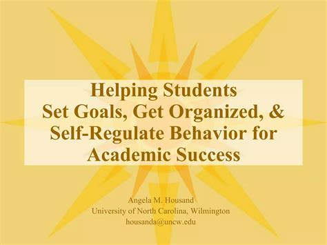 Helping Students Self-Regulate for Success - Counselors | PPT