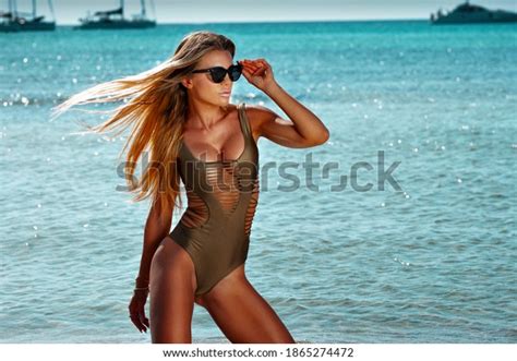 Portrait Beautiful Sexy Smiling Blonde Woman Stock Photo 1865274472 Shutterstock
