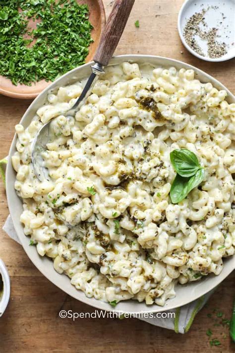 Pesto Mac And Cheese Spend With Pennies