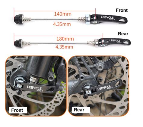 lebycle bicycle quick release skewer set universal size  mtb