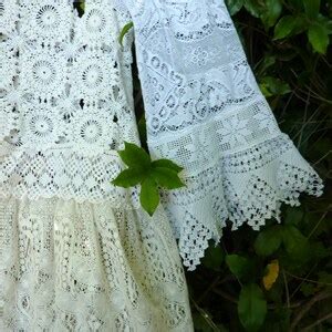 Boho Lace Tunic Shabby Chic Romantic Elegant Vintage Hand Crocheted