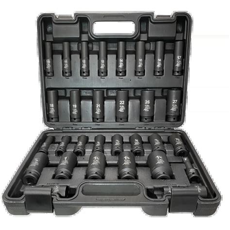 Atd Pc Drive Point Metric Standard Impact Socket Set