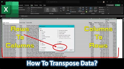 How To Transpose Data In Microsoft Excel Rows To Columns Or Vice Versa 77280 Hot Sex Picture