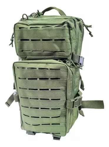 Mochila Tactica Verde Patrulla L Molle Laser Militar