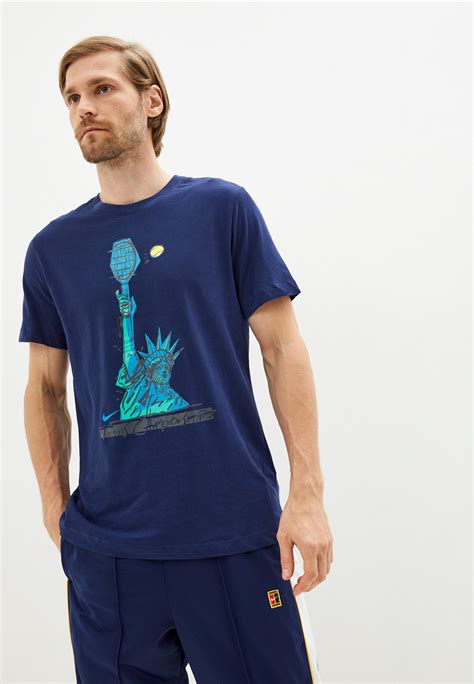 Футболка спортивная Nike M NKCT DF TEE NYC LIBERTY, цвет: синий ...