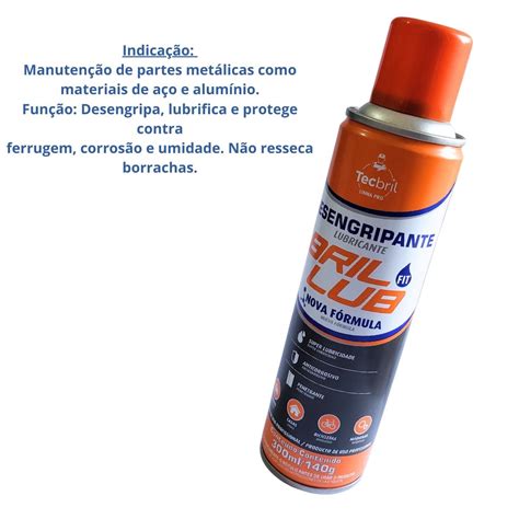 Kit Lubrificante Desengripante Spray Bril Lub Ml G