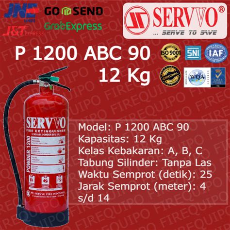 Jual Apar Servvo Fire Extinguisher Alat Pemadam Api Powder Kg P