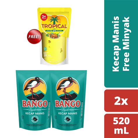 Jual Buy 2 Bango Kecap Manis 520ML Free Minyak Bahan Makanan Termurah