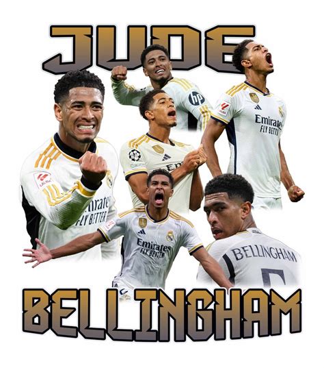 Jude Bellingham Png Real Madrid Design PNG Desing, Printable Football T ...