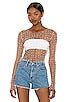Beach Bunny Look And Glisten Pearl Mesh Top In Nude REVOLVE