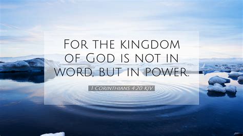 Corinthians Kjv K Wallpaper For The Kingdom Of God Is Not In