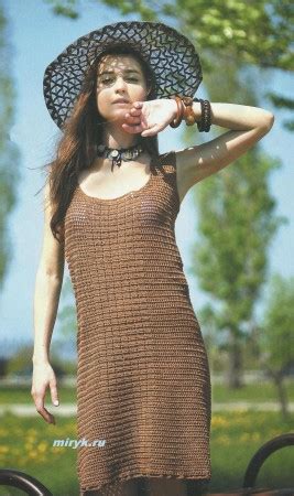 Вязание спицами, рукоделие » Blog Archive Ажурное платье «Chocolate ...