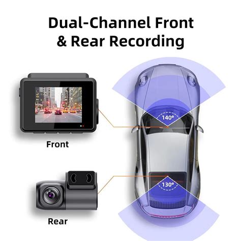 4K Ultra HD Dash Cam with Built-in GPS, 2160P 140° FOV, 24H Parking Monitor, and 2K Rear Camera