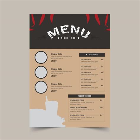 Blank Mexican Menu Design