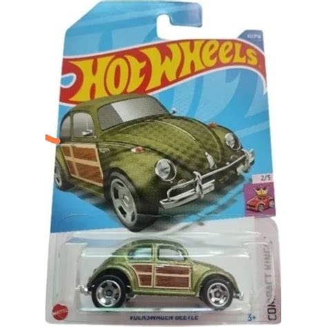 VW Fusca Verde Hot Wheels Carrinho Miniatura 1 64 Metal Original Lacrado Cartela Curta