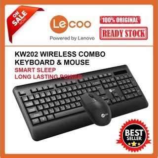 Ready Stock Lecoo Kw Wireless Combo Keyboard Mouse Smart