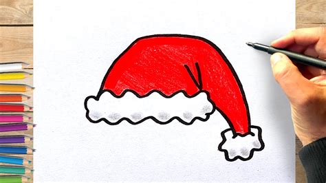 Comment dessiner un chapeau de père noël YouTube