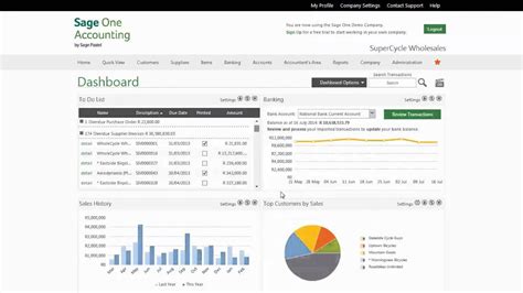 Sage One Accounting Dashboards Youtube