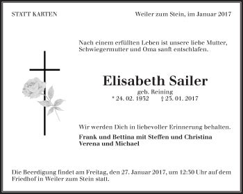 Kondolenzbuch Von Elisabeth Sailer ZVW Trauer