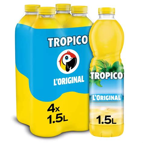 Tropico Boisson Aux Fruits Loriginal Saveur Orange Ananas 4x15l Pas