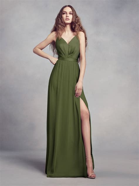 The Newest Color From Vera Wang An Olive Bridesmaid Dress For The Chi