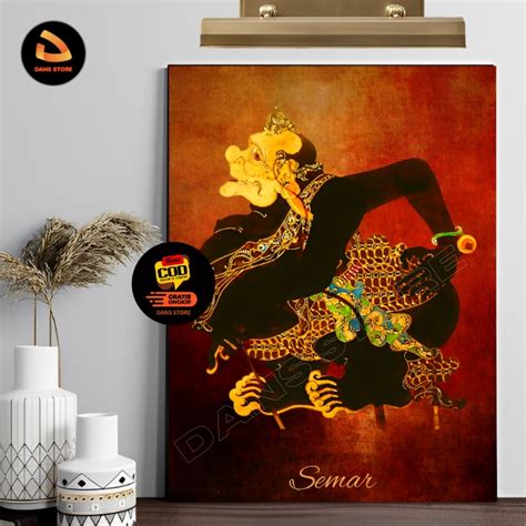 Jual Poster Wayang Kulit Semar Hiasan Dinding Bahan Art Carton Dan