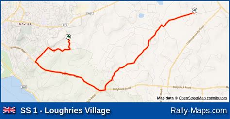 Ss Loughries Village Stage Map Circuit Of Ireland Rally Erc