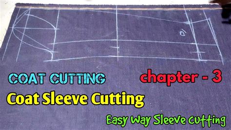 Coat cutting सध और सरल कटग Coat Sleeve cutting single breast