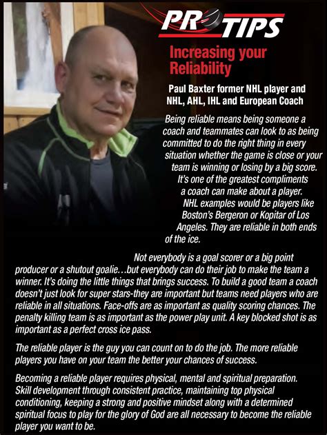 Increasing your Reliability - Paul Baxter - Hockey Ministries International