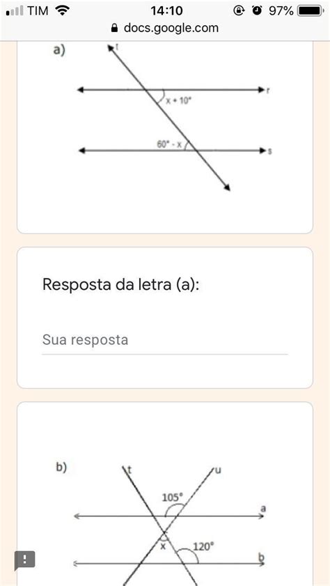 Observe As Figuras Abaixo Sendo R S Determine As Medidas Dos