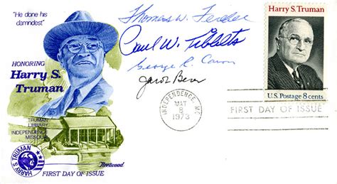 Enola Gay Crew First Day Cover Signed With Co Signers