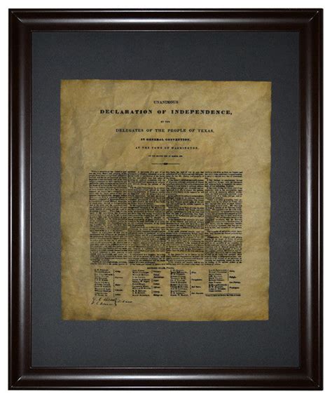 Texas Declaration of Independence - 1836 (14" x 16") – ouramendments.com