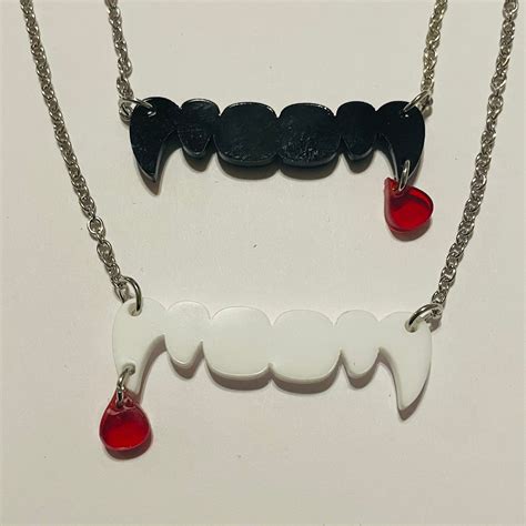 Vampire Bite Acrylic Necklace Vampire Bites, Acrylic Necklaces, Bitten ...