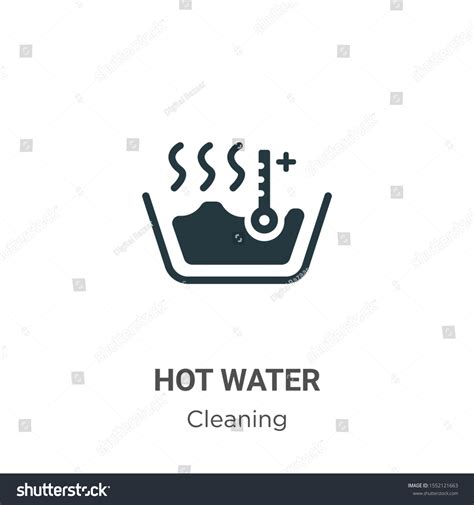 Hot Water Vector Icon On White Stock Vector Royalty Free 1552121663 Shutterstock