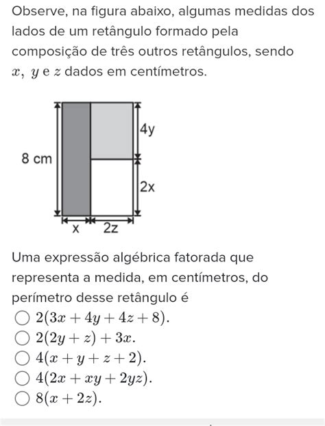 Observe Na Figura Abaixo Algumas Medidas Dos Lad Gauthmath