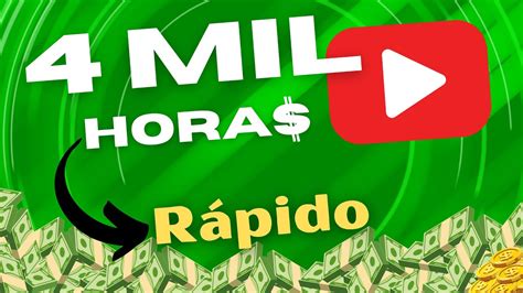 🚀🚀passo A Passo ️ Para Conseguir As 4 Mil Horas Youtube