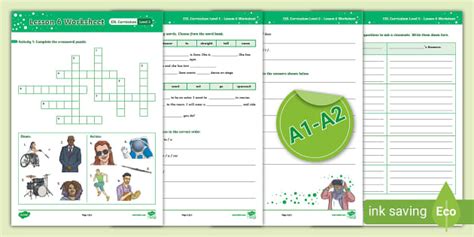 ESL Curriculum Level 5 Lesson 6 Worksheet Teacher Made