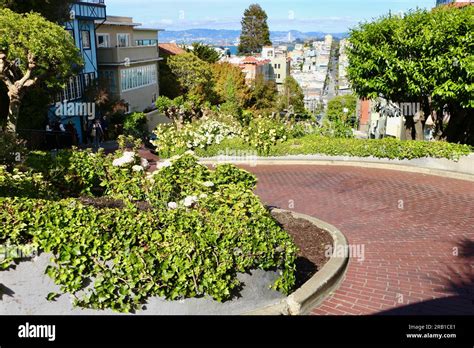 Known As The Crookedest Street In The World Section Of Lombard Street