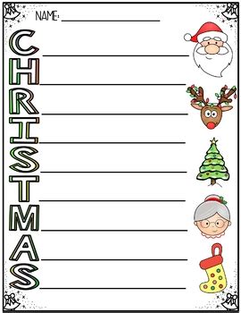 Christmas Acrostic Poem by Angie's Creative Corner | TPT