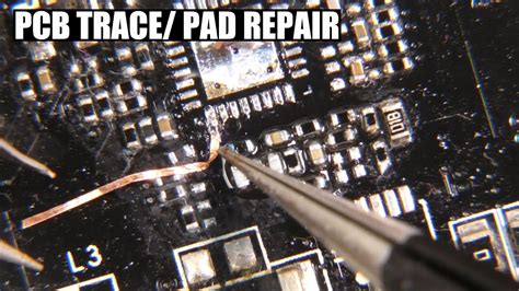 Easy Pcb Trace Pad Repair Technique Youtube