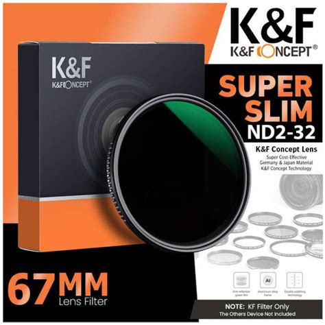Promo Knf Concept 67mm Lens Filter Nano-x Variable Fader Ndx Nd2-32 ...