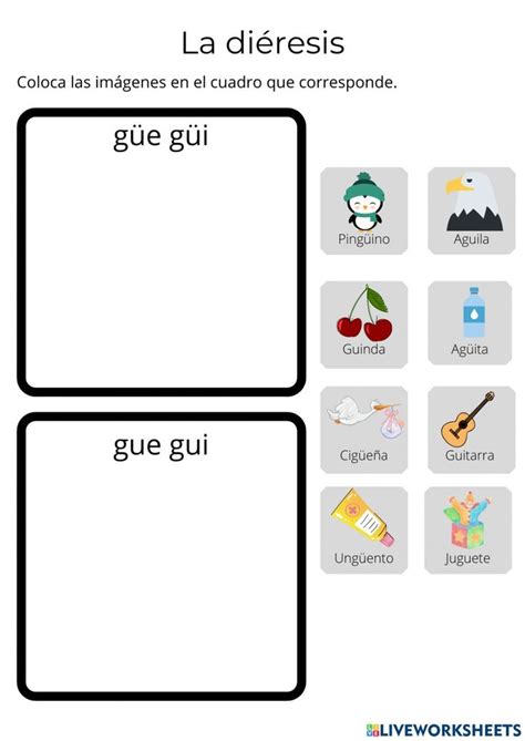 Gue gui güe güi interactive worksheet