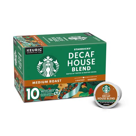 Starbucks Decaf House Blend Medium Roast Single Serve Coffee K Cups
