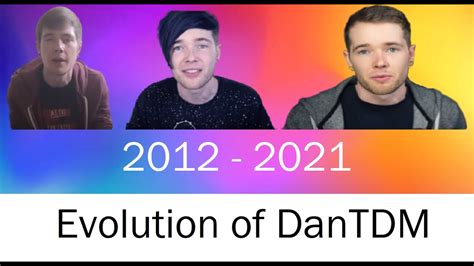 Evolution Of DanTDM TheDiamondMinecart 2012 2021 YouTube