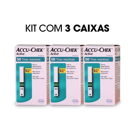 Kit Tiras Para Controle De Glicemia Accu Chek Active Unidades Sem