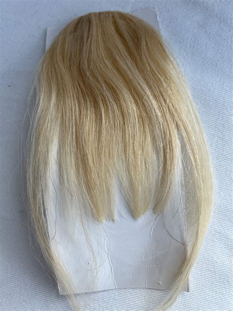 Clip In Bangs Blonde Real Human Hair Etsy