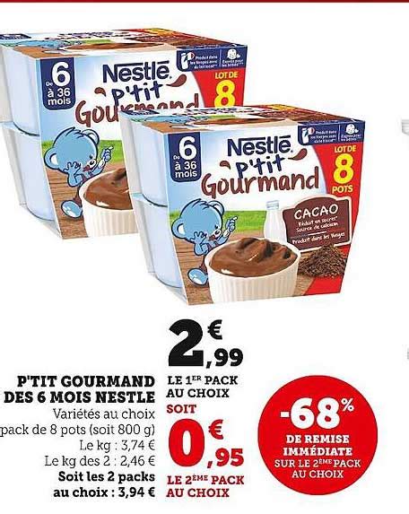 Promo P Tit Gourmand Des Mois Nestl De Remise Imm Diate Sur Le