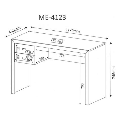 Mesa 2 Gavetas para Escritório Home Office ME4123 MDP Branco G69